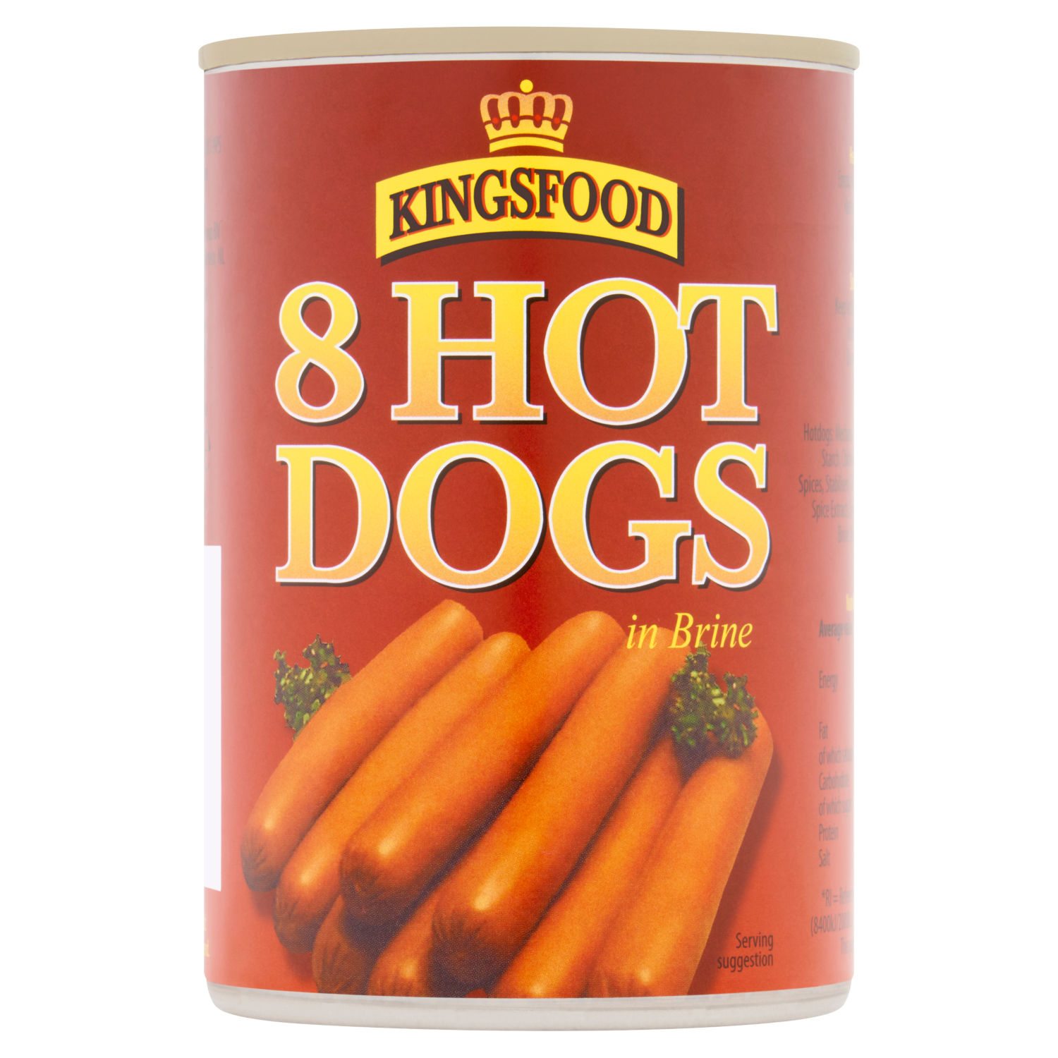 Kingsfood Hot Dogs in Brine 8 Pack 400g