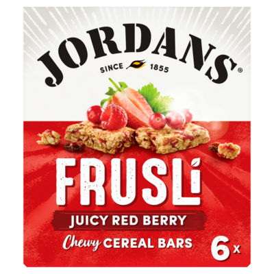 Jordans Frusli Juicy Red Berry Chewy Oat Cereal Snack Bars 6 X 25G (150G)