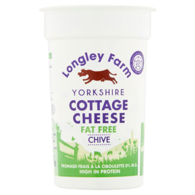 Longley Farm Yorkshire Fat Free Chive Cottage Cheese 250g