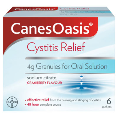 CanesOasis Cystitis Relief Cranberry Sachets 6s