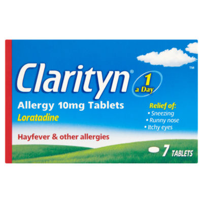 Clarityn Allergy Tablets 10mg Loratadine for Allergy and Hayfever Relief - 14 Tablets