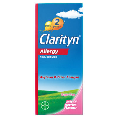 Clarityn Allergy Syrup Mixed Berries Flavour 1mg/ml 60ml Sugar Free