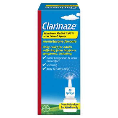 Clarinaze Hayfever Relief Nasal Spray 60 sprays 10g
