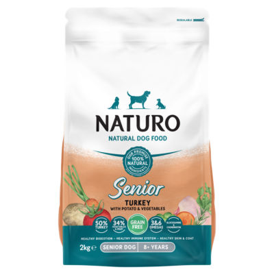 Natural Dog Food Turkey with Potato & Vegetables Senior Dog 8+ Years 2kg
