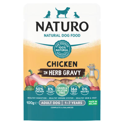 Naturo Adult Dog Grain & Gluten Free Chicken in Herb Gravy 100g