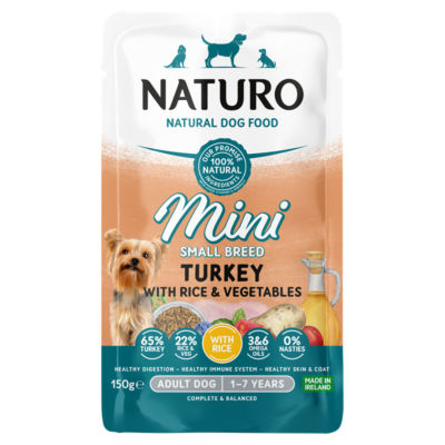 Naturo Mini Turkey with Rice & Vegetables Dog Food 150g