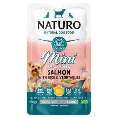 Naturo Mini Salmon with Rice & Vegetables Dog Food 150g