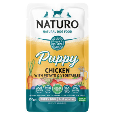 Naturo Puppy Food Grain Free Chicken with Potato & Vegetables 150g
