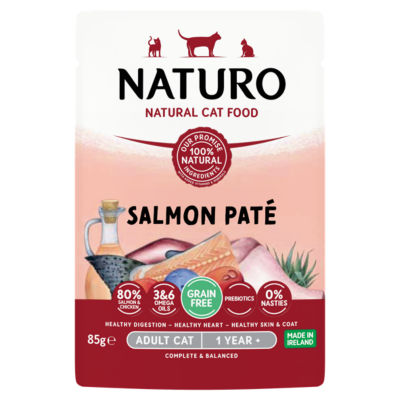 Naturo Natural Cat Food Salmon Paté Adult Cat 1 Year + 85g