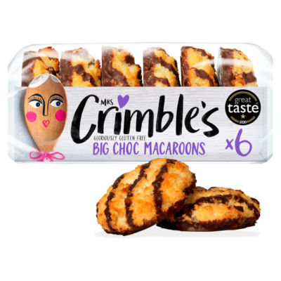 Mrs Crimbles Gluten Free Chocolate Coconut Macaroons 6 Pack 195g