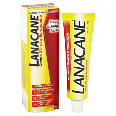 Lanacane Creme 3% w/w Benzocaine 30g
