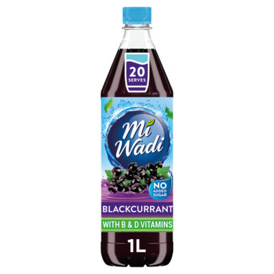 MiWadi No Added Sugar Blackcurrant 1Ltr