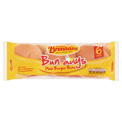 Brennans Bun-days Plain Burger Buns 6 Pack