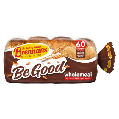 Brennans Be Good Wholemeal High Fibre Bread 600g