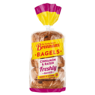 Brennans Cinnamon & Raisin Bagel 425g