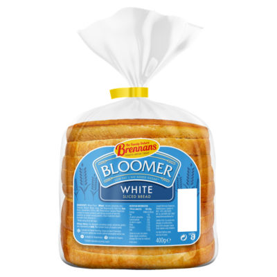 Brennans White Half Bloomer Sliced Bread 400g