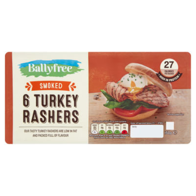 BALLYFREE Smoked 6 Turkey Rashers 150G