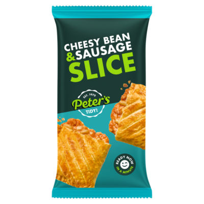 Peters Premier Cheesy Bean & Sausages Slice 180G