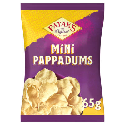 Pataks Plain Mini Pappadums 65g