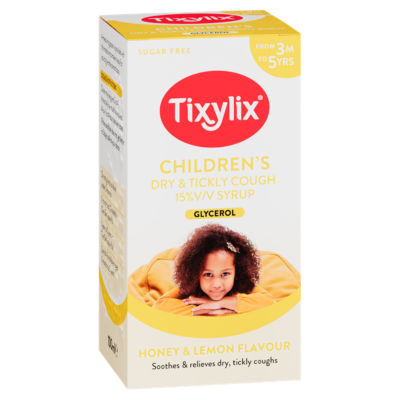 Tixylix Honey & Lemon Flavour Cough Syrup from 3M to 5Yrs 100ml