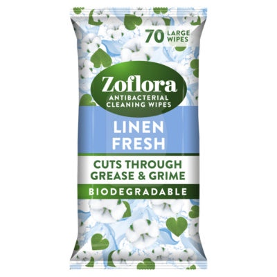 Antibacterial Multi-Surface Cleaning Wipes Linen Fresh 70 Large Wipes