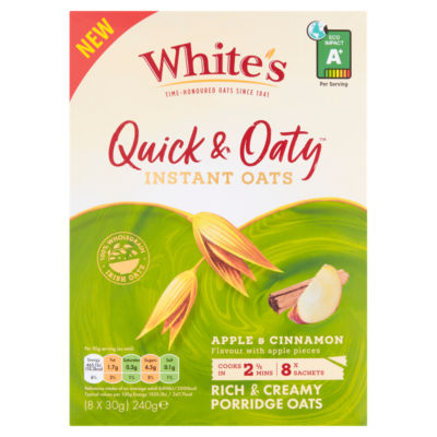 WhiteS White's Quick & Oaty Instant Oats Apple & Cinnamon 240G