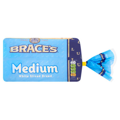 Braces Luxury Family White Bread - Medium Sliced 800g