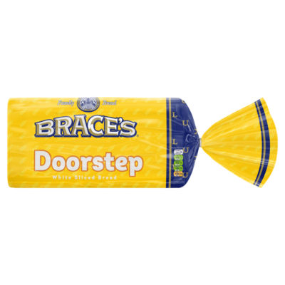 Braces Family Bread Luxury Doorstep White Sliced Bread 800g
