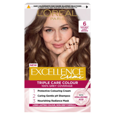 L'Oréal Excellence L'Oreal Paris Excellence Creme 6 Natural Light Brown Permanent Hair Dye