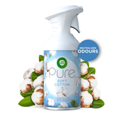 Air Wick Pure Aerosol, Soft Cotton Air Freshener, 250Ml
