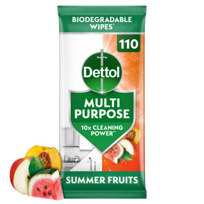 Dettol 110 Summer Fruits Multi Purpose Wipes