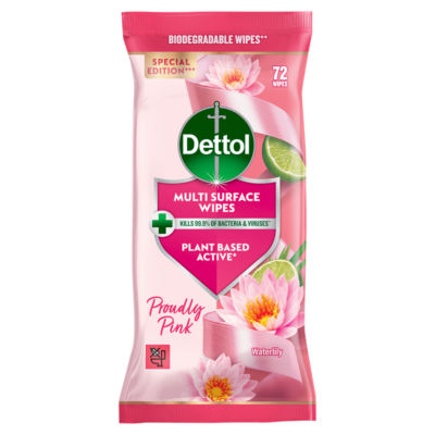 Dettol Proudly Pink 72 Multipurpose Wipes