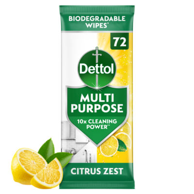 Dettol Multi Purpose Cleaning Citrus 72 Wipes