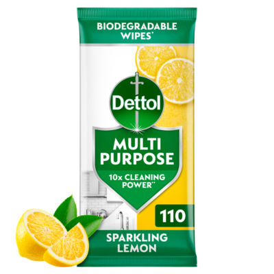 Dettol Multipurpose Cleaning Wipes Sparkling Lemon 110