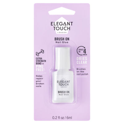 Elegant Touch Brush On Nail Glue 6Ml