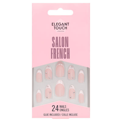Elegant Touch London Salon French 24 Nails No. 128