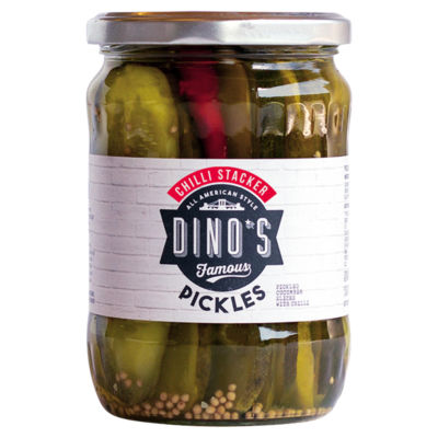 Dinos Chilli Stacker Pickles 530g