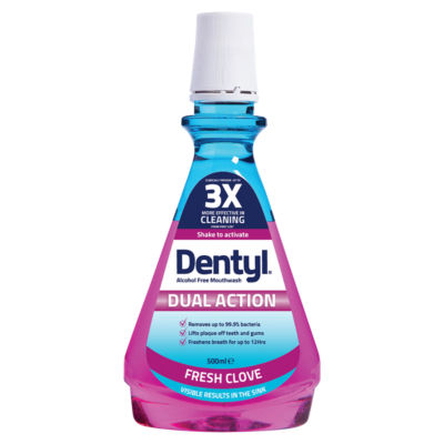 Dentyl Dual Action Fresh Clove Alcohol Free Mouthwash 500ml