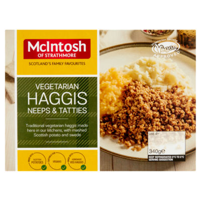 McIntosh of Strathmore of Strathmore Vegetarian Haggis, Neeps & Tatties 340g