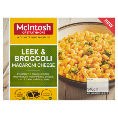 McIntosh of Strathmore of Strathmore Leek & Broccoli Macaroni Cheese 340g