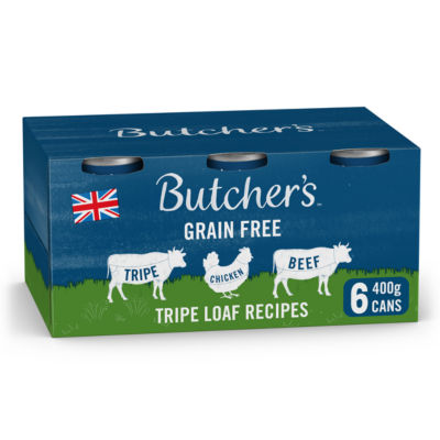 Butcher's Tripe Loaf Recipes Nourishing Food For Dogs 6 X 400G