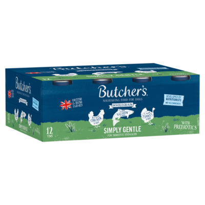 Butchers Wholegrain Simply Gentle Dog Food Tins 12x390g