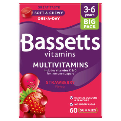 Bassetts Multivitamin Strawberry Gummies 3-6 Years 60s