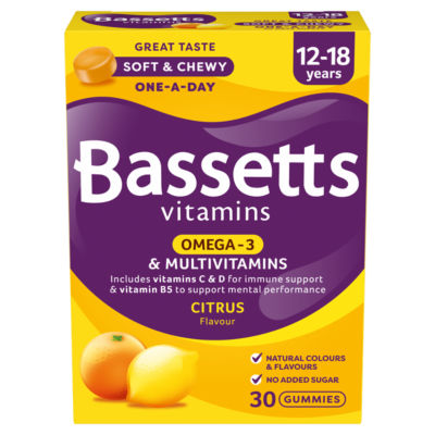 Bassetts 12-18 Multi Vitamin Plus Omega-3 Citrus Soft & Chewies