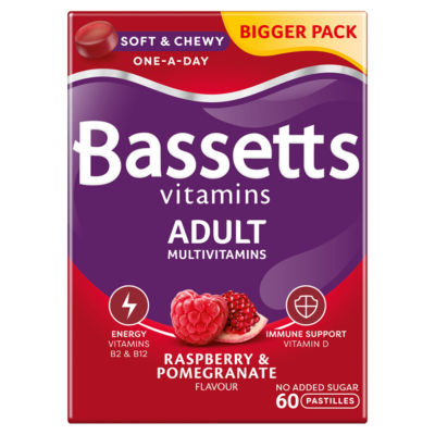 Bassetts Vitamins Adult Multivitamins - Raspberry & Pomegranate Flavour 60s