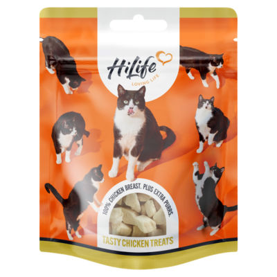 HiLife 100% Natural Chicken Breast Cat Treats 10g
