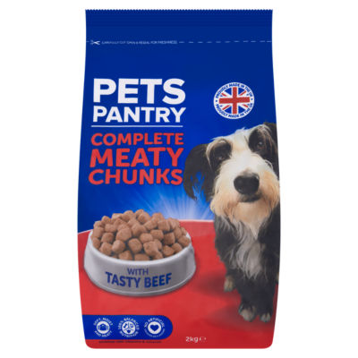 Pets Pantry Complete Meaty Chunks With Tasty Beef 2kg