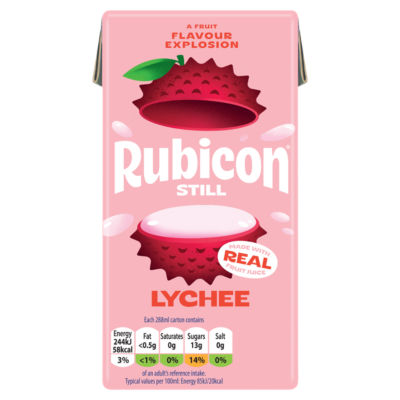 Rubicon Still Lychee Juice Drink 288Ml Carton