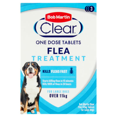 Bob Martin Clear Flea 57mg Tablets for Large Dogs Treatment 3 Tablets