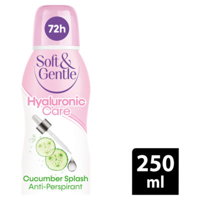 Soft & Gentle Cucumber Splash Hyaluronic Care 72H Anti-Perspirant Deodorant Spray 250ml